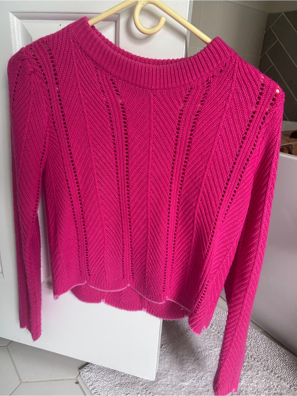 Vici Scalloped Trim Sweater